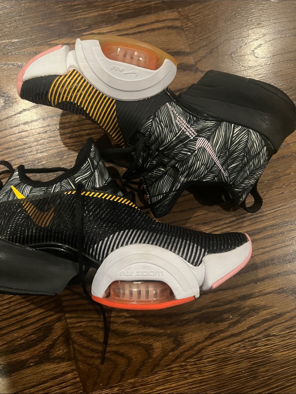 Nike Black, Pink & Yellow Air Zoom Running Shoes